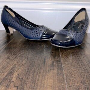 Navy Lydia Comfort Heel